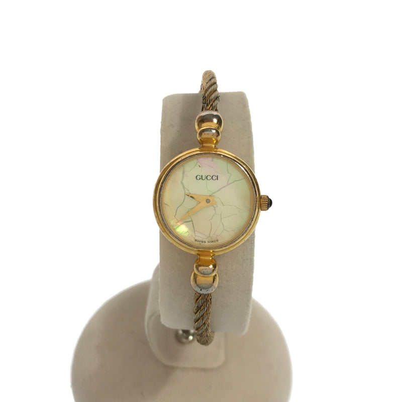 Gucci 2700.2l Watch Shell Dial Quartz Working Condition New Battery H1533-2
