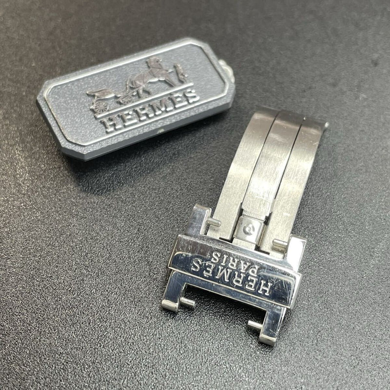 Hermes D-buckle Mens Watch Stainless Steel Bracelet 18mm Buckle For Clipper