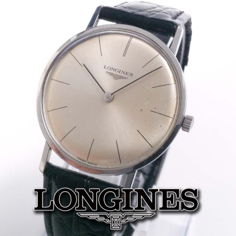 Longines Vintage Watch Hand-wound Bombe Dial Stainless Steel Ap9475 Original