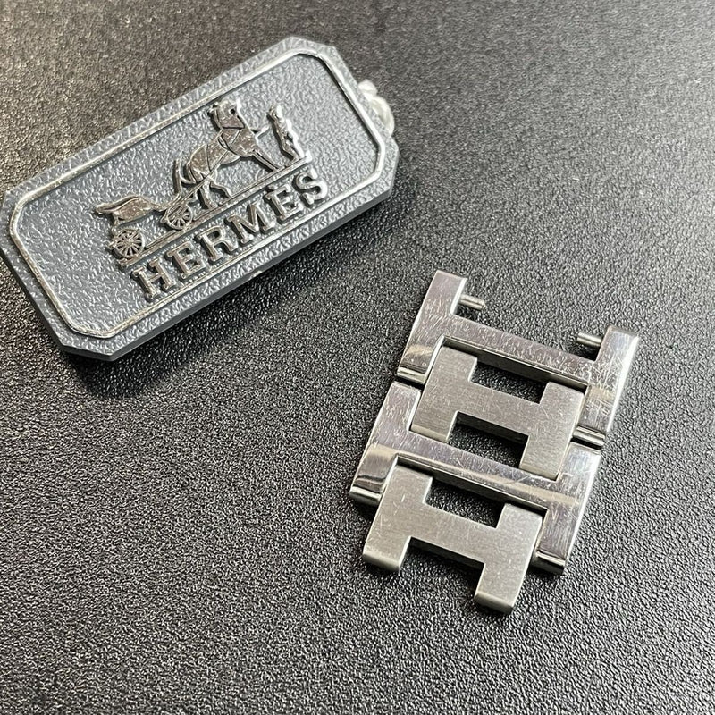 Hermes Watch Links 18mm Silver Stainless Steel Bracelet Cl Clipper R7_180