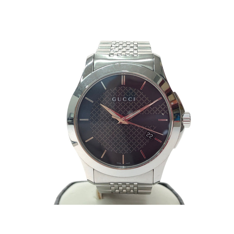 Gucci G-timeless 126.4 Mens Quartz Watch Stainless Steel Pre-owned Wristwatch