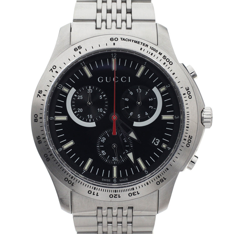 Gucci G-timeless Chronograph Ya126254 126.2 Mens Watch Silver Stainless Steel