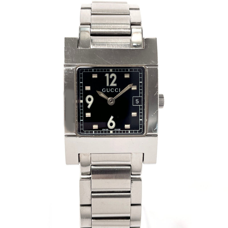 Gucci 7700l Watch Stainless Steel Silver Quartz Square Face W/ Box Womens