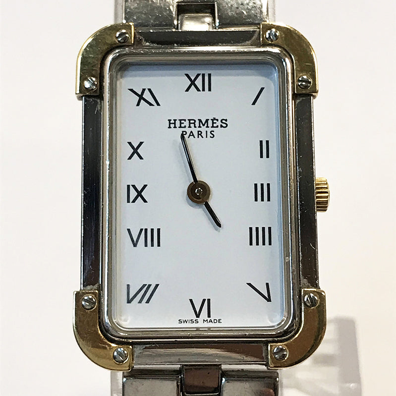 Hermes Croisiere Cri.220 Quartz Ladies Watch Gp/ss Swiss Made Luxury Timepiece