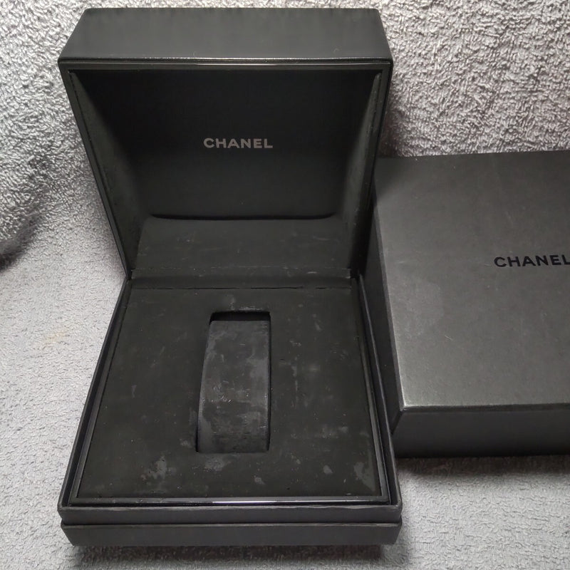 Chanel Watch Box Case Authentic Black Inner Outer Box Cosmetic Empty Official