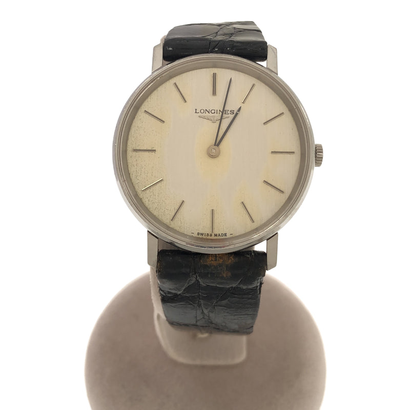 Longines 4127 847 L847.4 Wristwatch Round Hand-wound Silver Dial. Working.