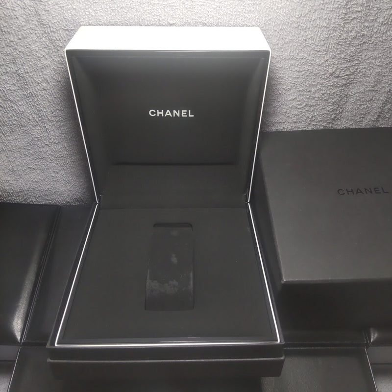 Chanel Watch Box Case Genuine White Inner Black Outer Box Empty Official