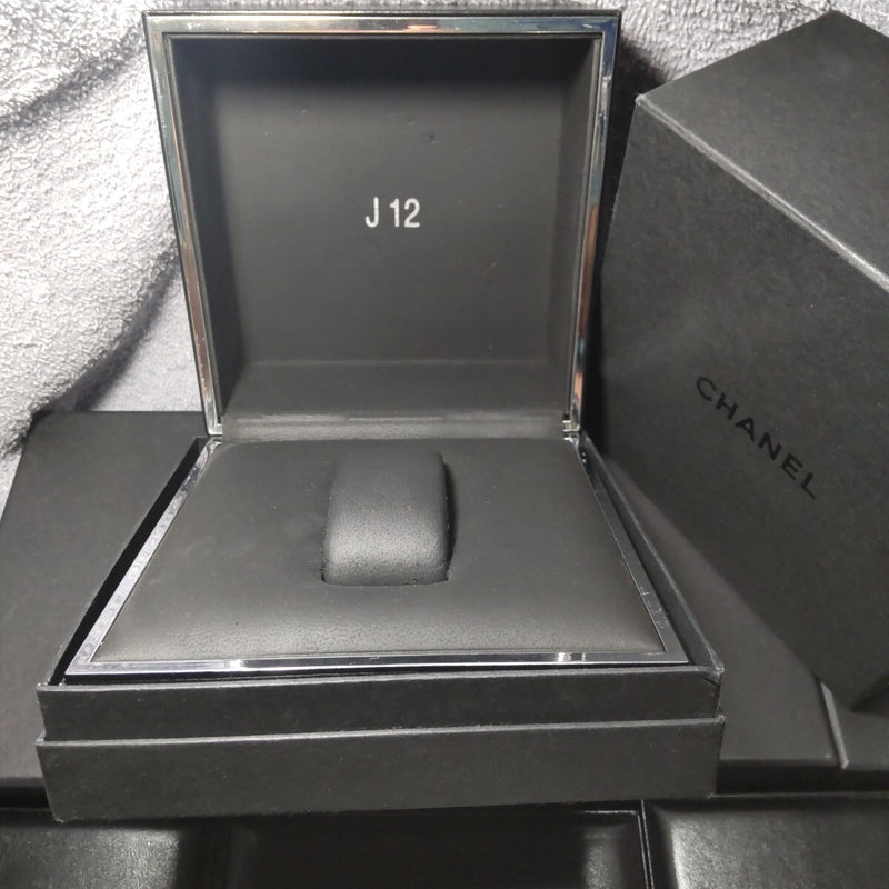 Chanel Watch Box Black Case J12 Accessories Empty Presentation Storage Official