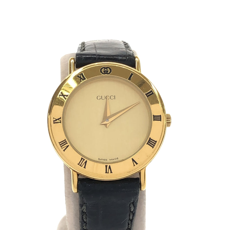 Gucci 3000.2.l Gold Quartz Womens Watch New Battery Working Pawn Shop Find H5708