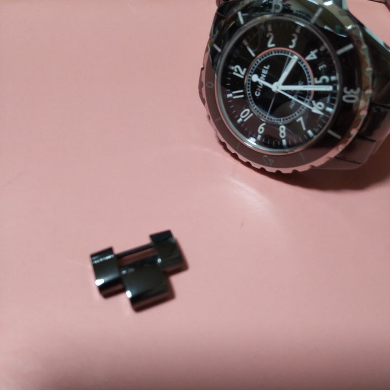 Chanel J12 Black Ceramic Bracelet Link 17mm Mens Watch Band Replacement Size