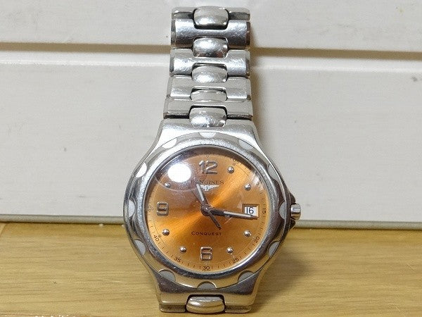 Longines Conquest Mens Watch Quartz Date Stainless Steel Elegant Timepiece