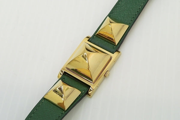 Apw  Medor Watch X Engraving Quartz Green Gold Womens 693505 Designer