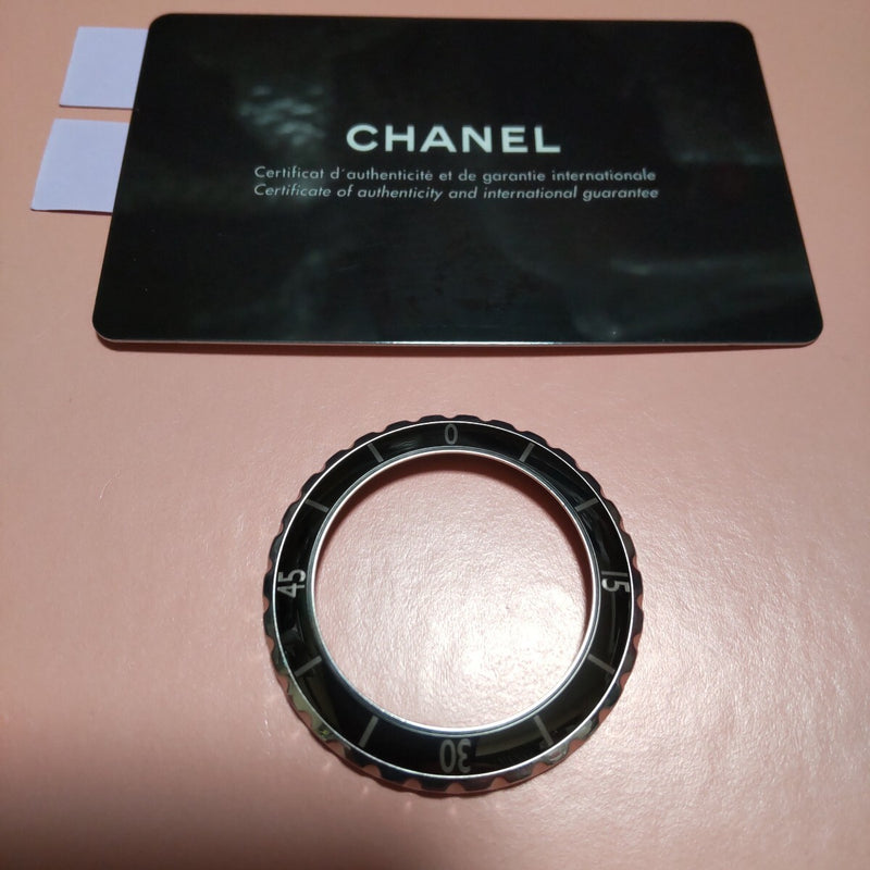 Chanel J12 Black Bk Bezel Mens Watch 38mm H0685 Authentic Late Model Compatible