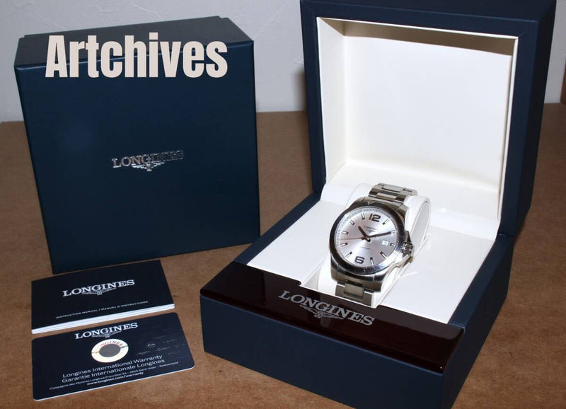 Longines Hydroconquest L3.659.4.58.6 Mens Quartz Watch Sl Dial Diver Stainless