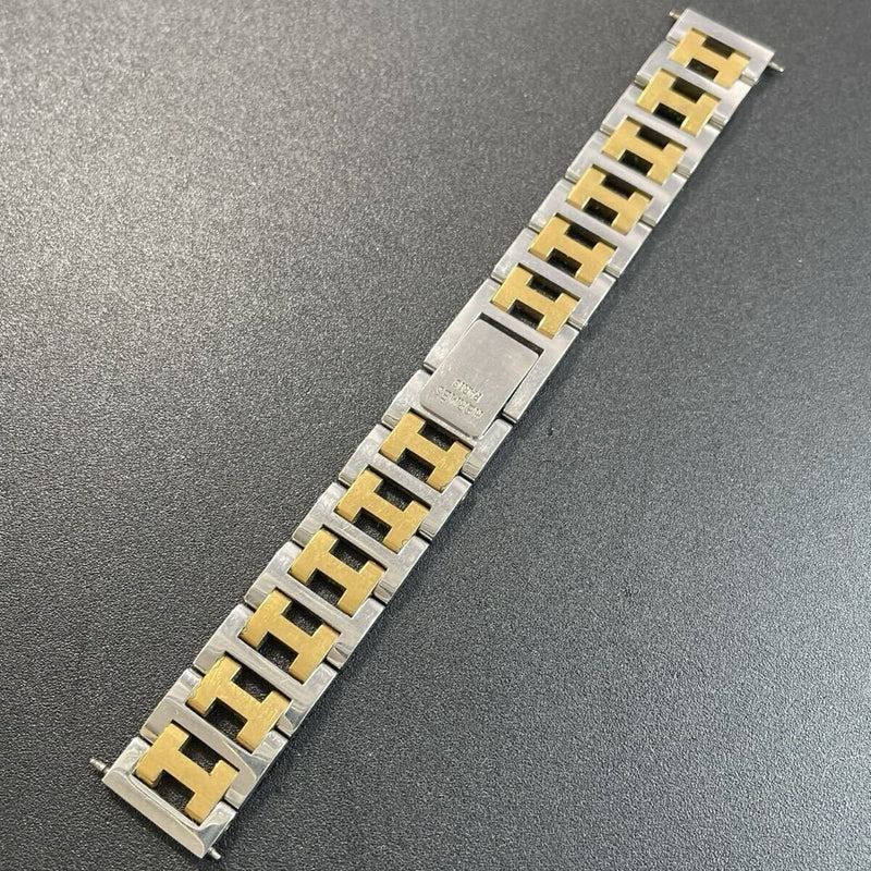 Hermes Watch Band Link 14mm R8_028 Stainless Steel Bracelet Gold Clipper