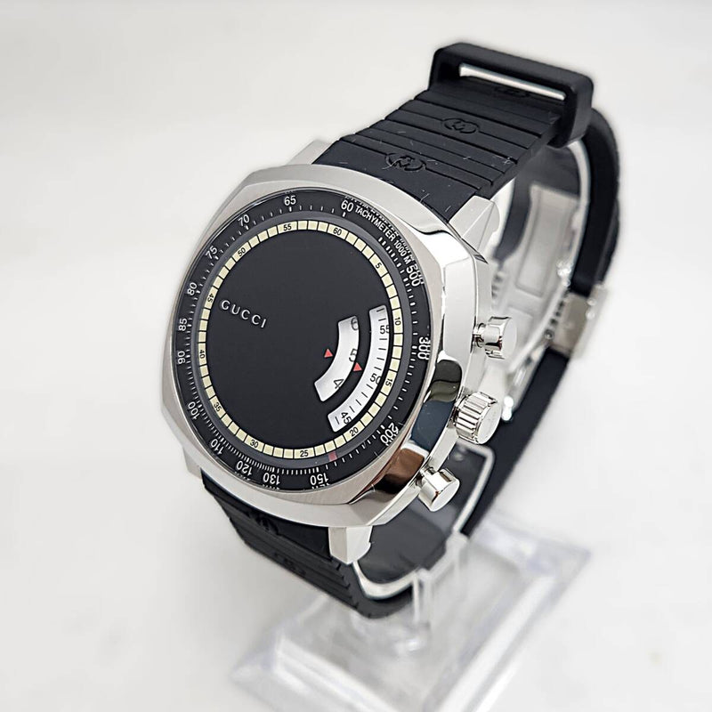 Gucci Grip Chronograph Ya157301 Stainless Steel Mens Watch Swiss Made Designer