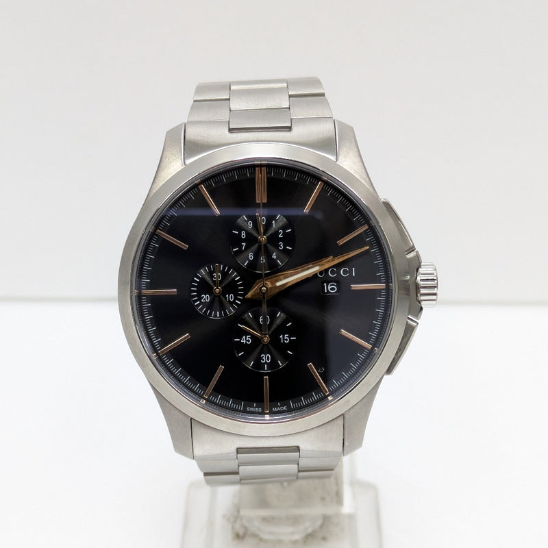 Gucci G-timeless Ya126272 Mens Watch Stainless Steel Quartz Movement Luxury