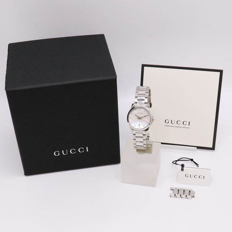 Gucci G-timeless Ya126542 Womens Watch Stainless Steel Quartz White