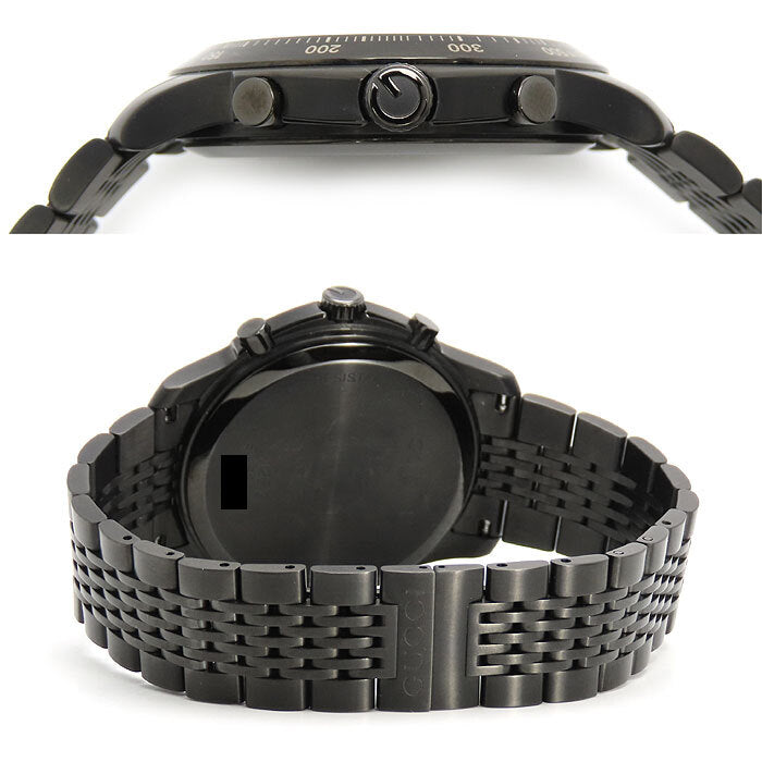 Gucci G-timeless Chrono 126.2 Ya126258 Black Quartz Mens Watch Wristwatch Swiss