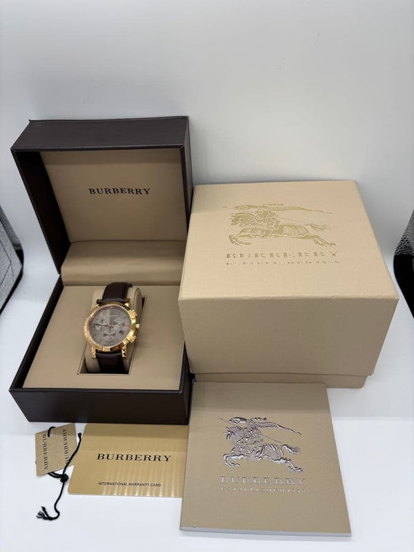 Burberry Chronograph Quartz Bu1863 Mens Wristwatch Japanese Vintage Stainless