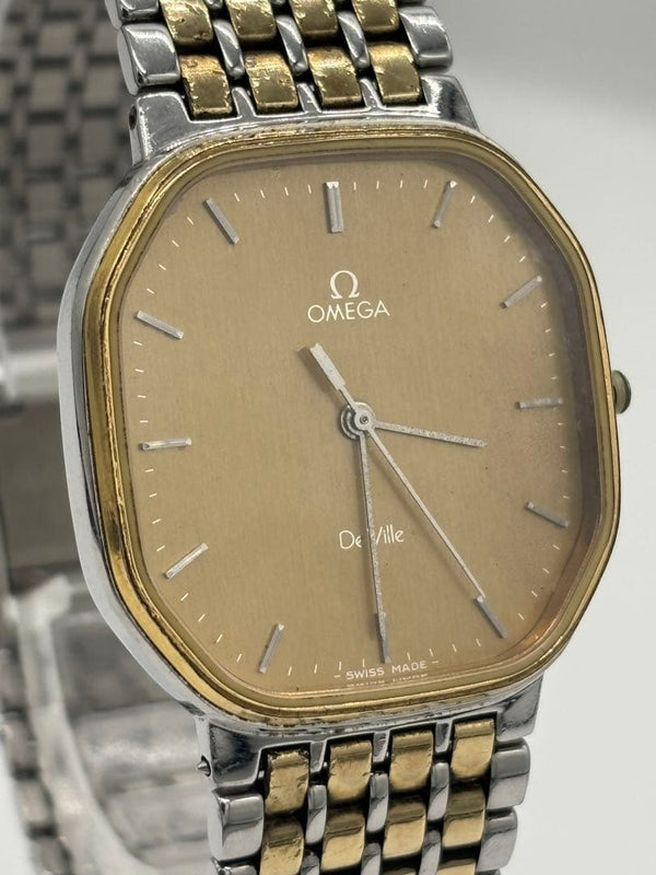 Omega De Ville Quartz 195.0028 Octagon Mens Wristwatch Japanese Vintage