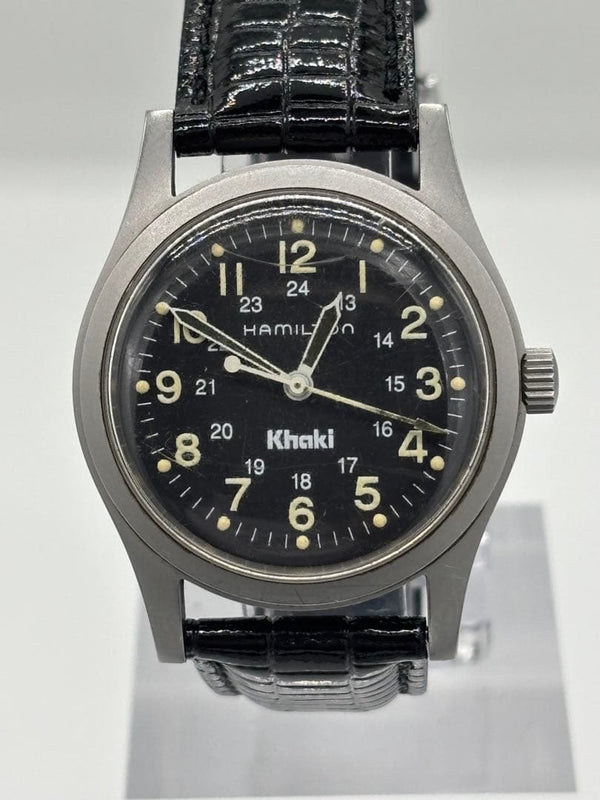 Hamilton Khaki 9415a Manual Winding Mens Wristwatch Japanese Vintage Military