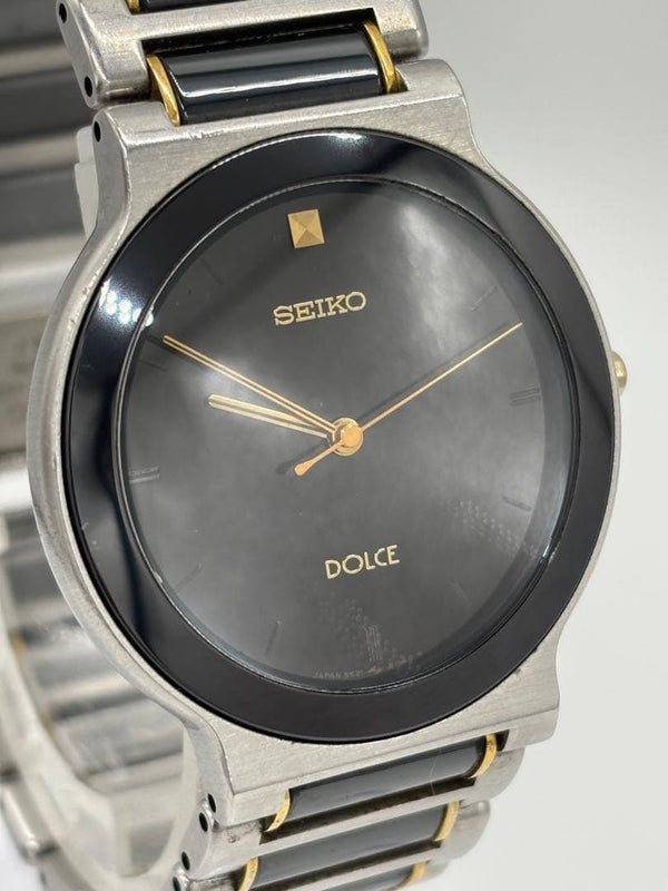 Dolce Quartz 5s21-6020 Mens Wristwatch Japanese Vintage Sweep Movement