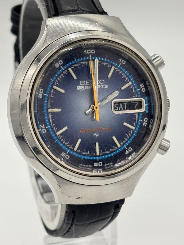 5 Sports Speedtimer Automatic Wristwatch 7105-8000 Japanese Vintage Mens