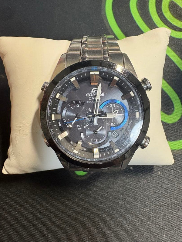 Casio Edifice Eqw-t630j Radio Solar Mens Watch Japanese Stainless Steel Vintage