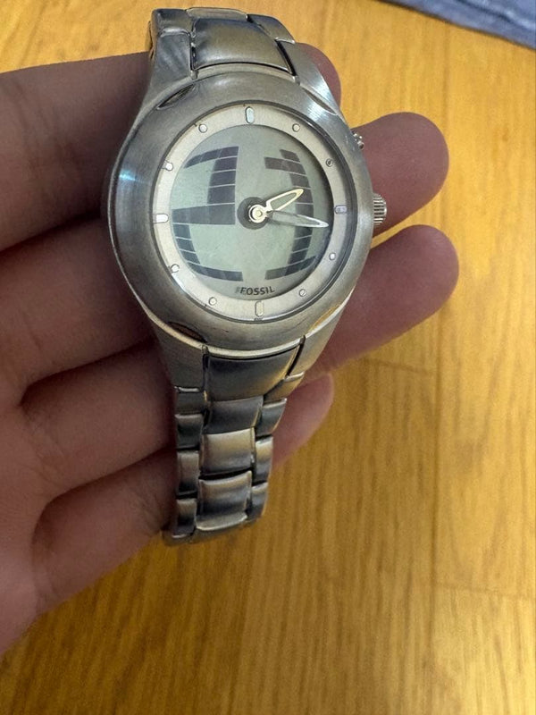 Fossil Big Tic Ana-digi Rainbow Y2k Mens Wristwatch Japanese Vintage Quartz