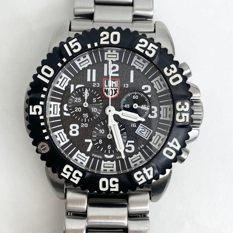 Luminox Series 3180 Mens Quartz Wristwatch Japanese Vintage Stainless Steel