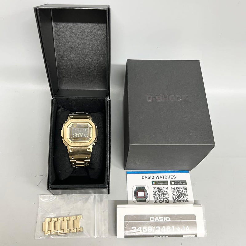 G-shock Full Metal Model Casio Digital Wristwatch Gold Tone Japanese Vintage