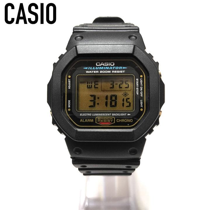 Casio G-shock Dw-5600e Gold Button Rare Discontinued Japanese Vintage Digital