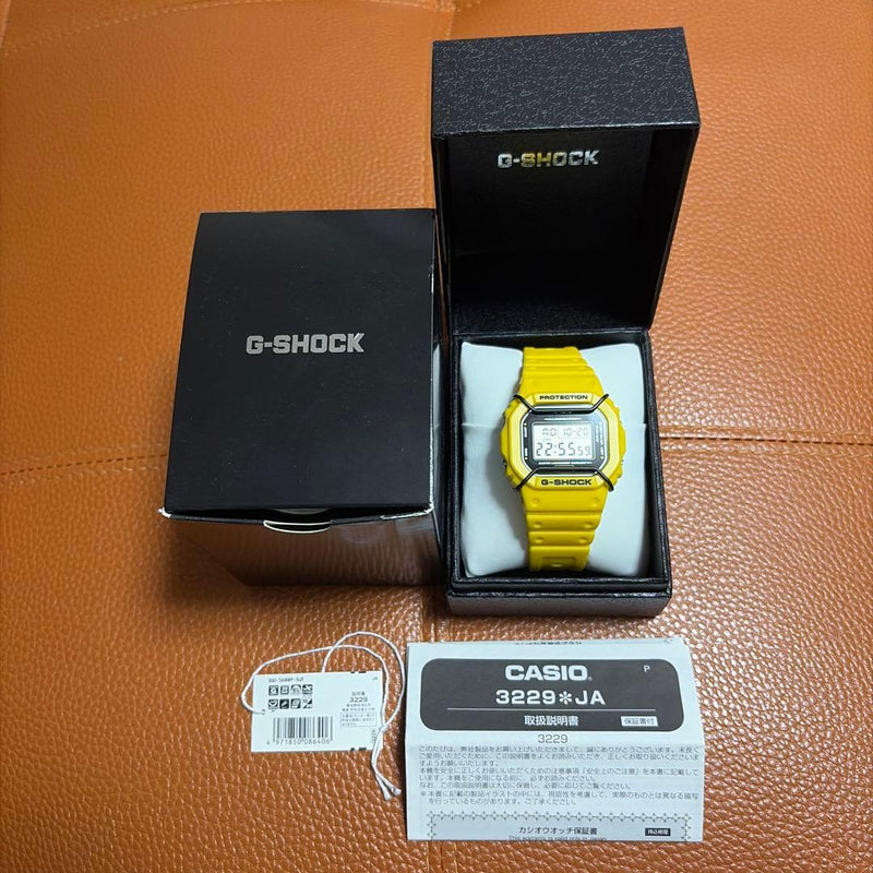 G-shock Dw-5600p Digital Wristwatch Japanese Vintage Yellow Revival Retro Watch