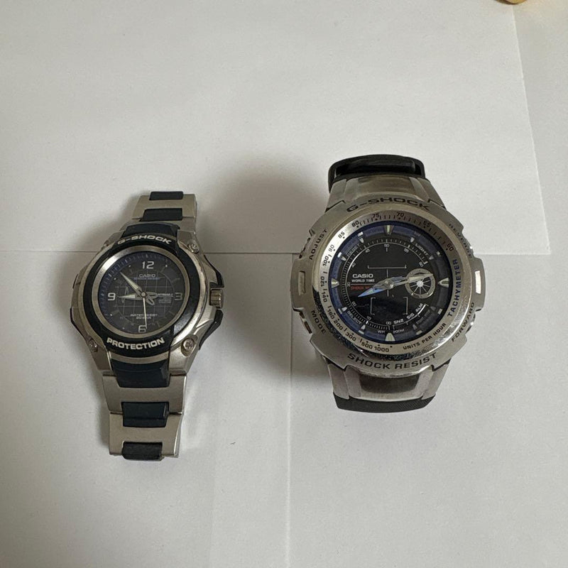 Casio G-shock Mens Wristwatch Silver Black Japanese Vintage Digital Quartz