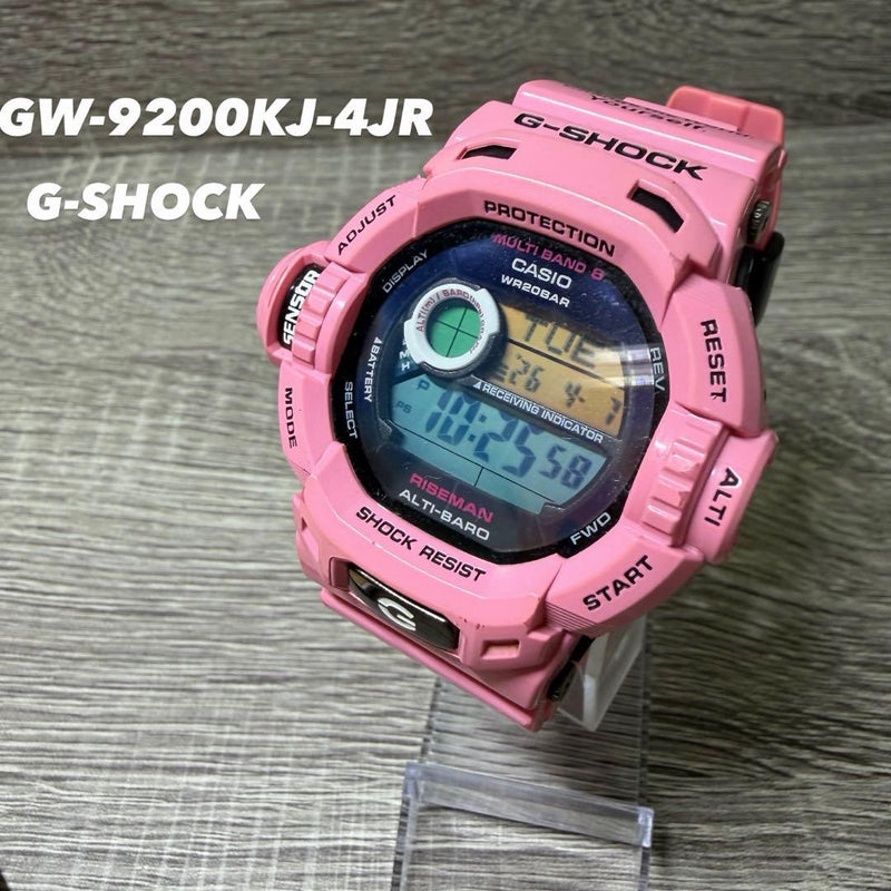 G-shock Gw-9200kj-4jr Riseman Pink Japanese Digital Wristwatch Vintage Mens