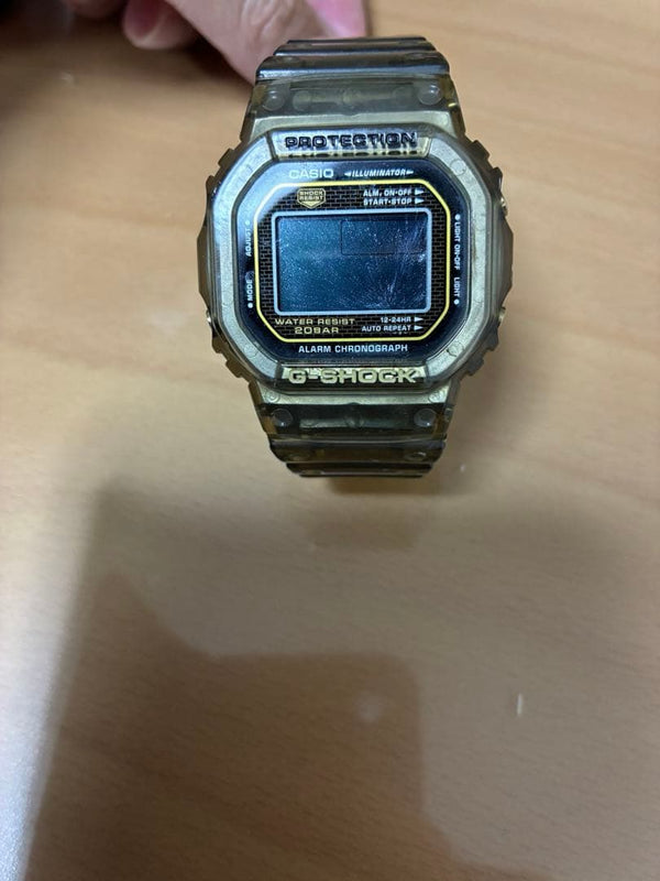 G-shock Dw-5025d Clear Black Mens Wristwatch Japanese Vintage Digital Quartz