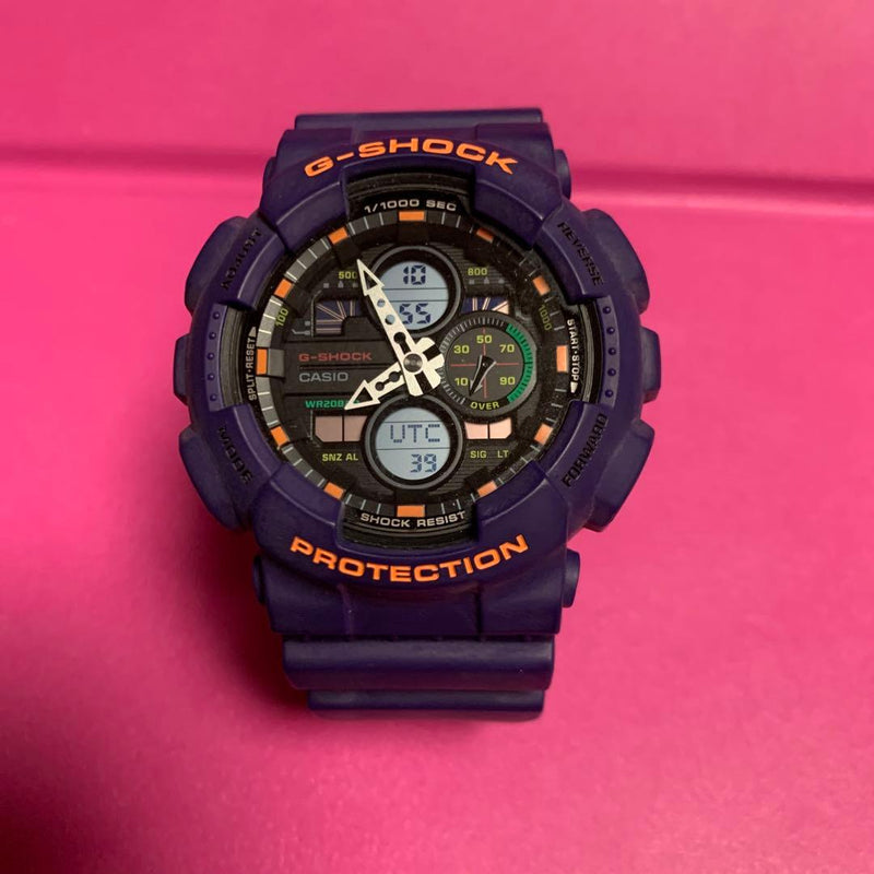 Casio G-shock Purple Orange Mens Wristwatch Japanese Vintage Digital Quartz