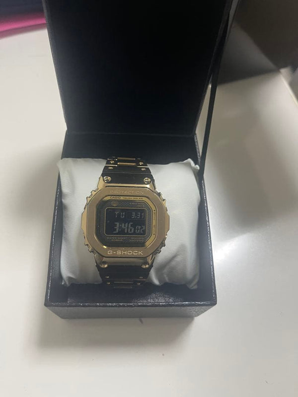 G-shock Gold Tone Mens Wristwatch Japanese Vintage Quartz Digital Stainless