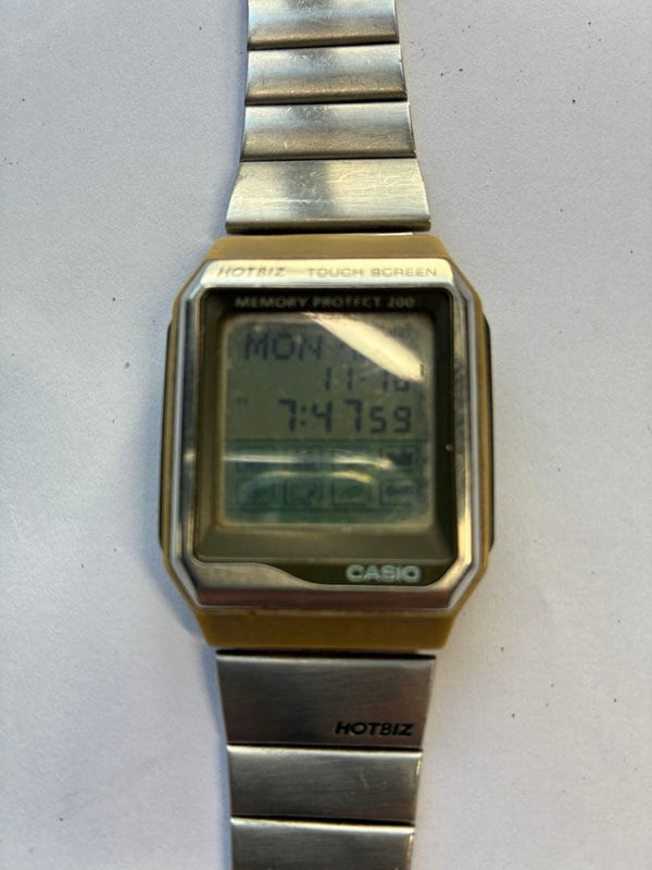 Casio Hotbiz Touch Screen Digital Wristwatch Japanese Vintage Mens Quartz
