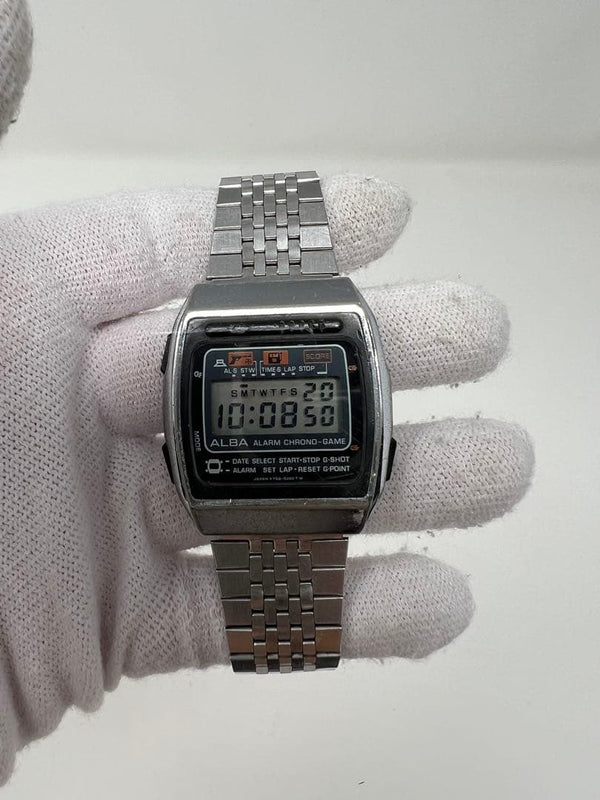 Game Y760-5000 Digital Wristwatch Vintage Japanese Quartz Lcd Display Mens