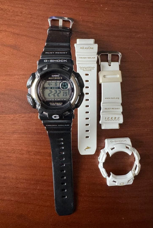 G-shock Gw-9100k I.c.e.r.c. Gulfman White Digital Watch Japanese Vintage
