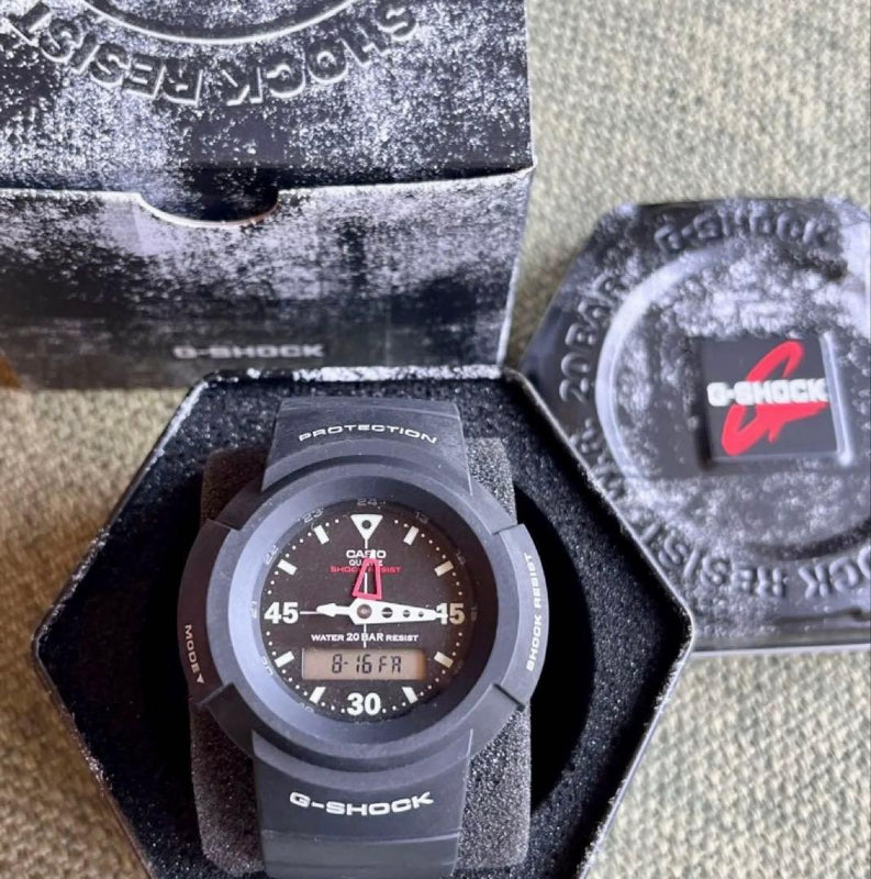 Casio G-shock Aw-500e 1edr5416 First Analog Model Reissue Mens Wristwatch