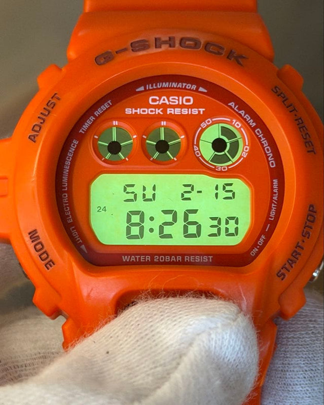 Crazy Colors G-shock Dw-6900mm Orange Vintage Japanese Mens Watch Digital