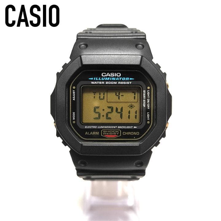 Casio G-shock Dw-5600e Gold Button Watch Rare Discontinued Japanese Vintage