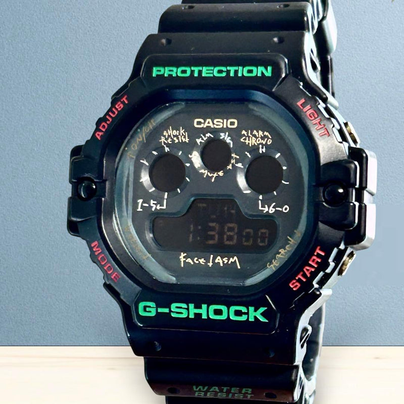 G-shock X Facetasm Dw-5900fa-1jr Japanese Digital Wristwatch Collaboration