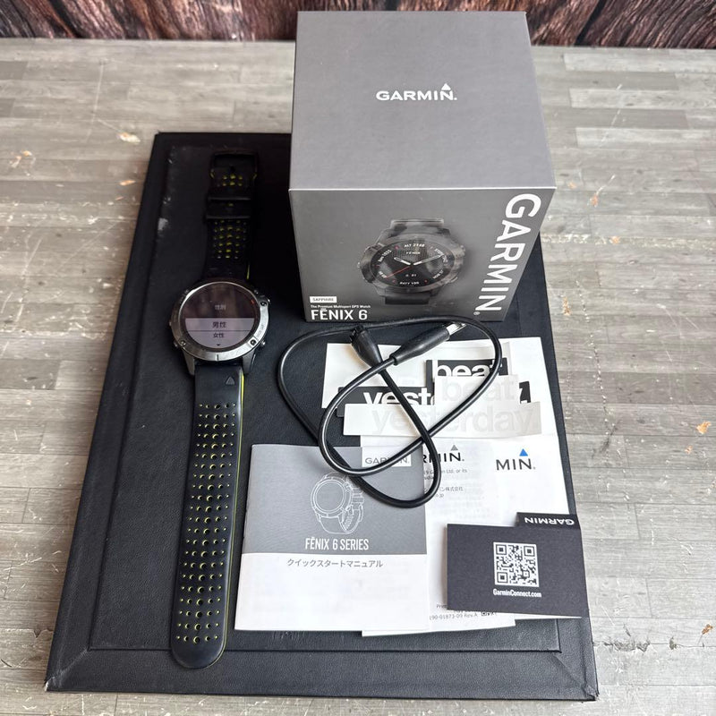 Garmin Fenix 6 Sapphire Black Gps Smartwatch Japanese Vintage Outdoor Sports