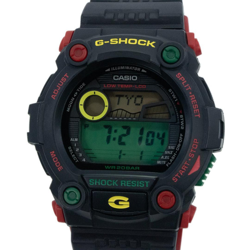G-shock Rastafarian Mens Wristwatch Black Red Green Y2k Japanese Vintage