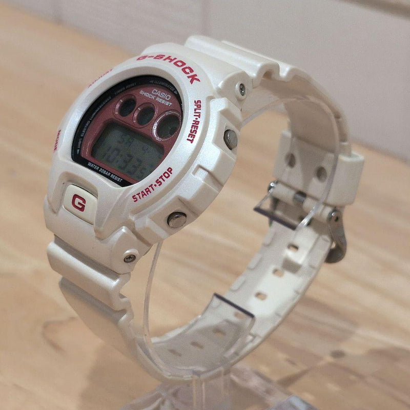 G-shock Dw-6900cm-7jf White Camouflage Mens Digital Wristwatch Japanese Vintage