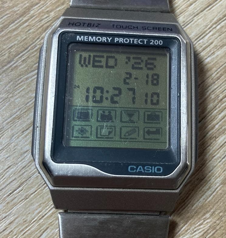 Rare  Data Bank Vdb-2000 Touch Screen Digital Watch Japanese Vintage